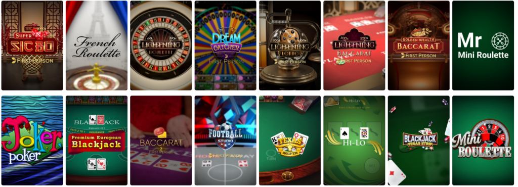 Une variété impressionnante de jeux de table de lucky31 casino