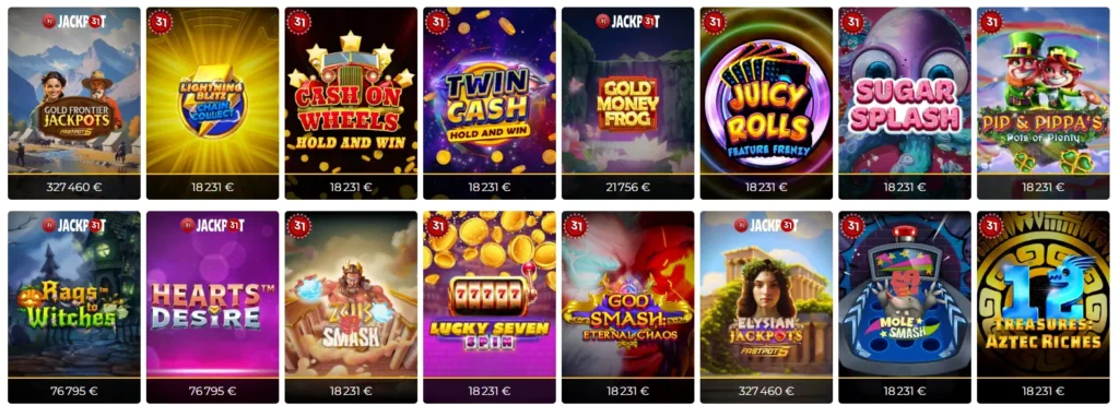 Les meilleures machines à sous du casino Lucky31