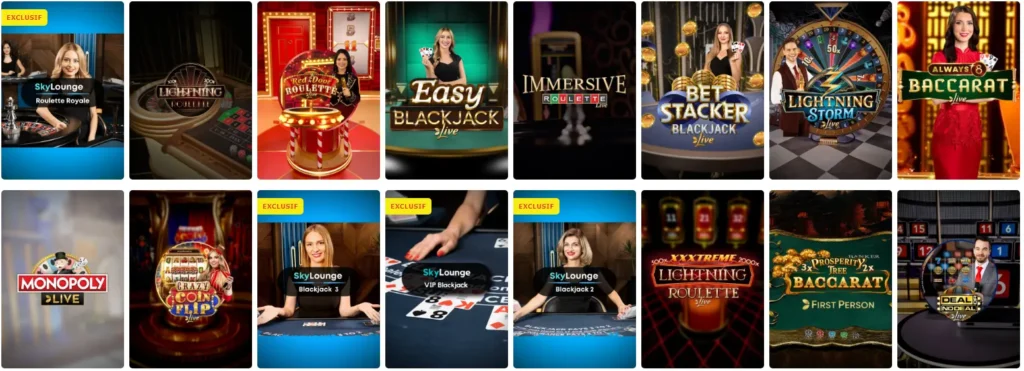 Jeux en direct de lucky31 casino